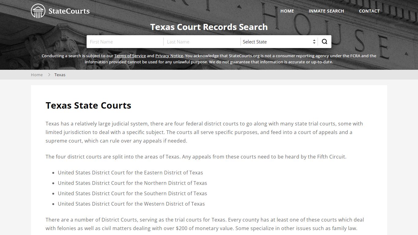 Texas Court Records - TX State Courts