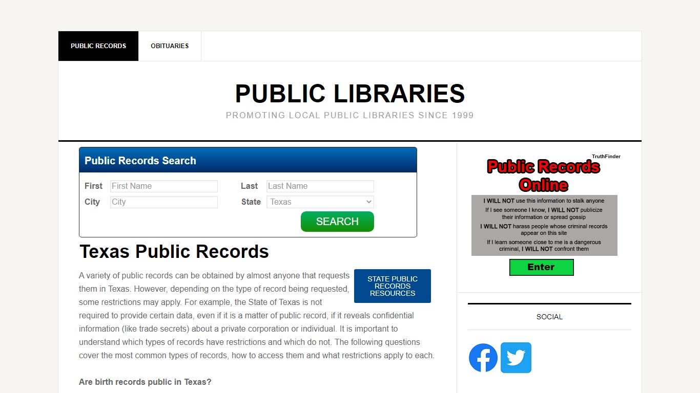 Texas Public Records